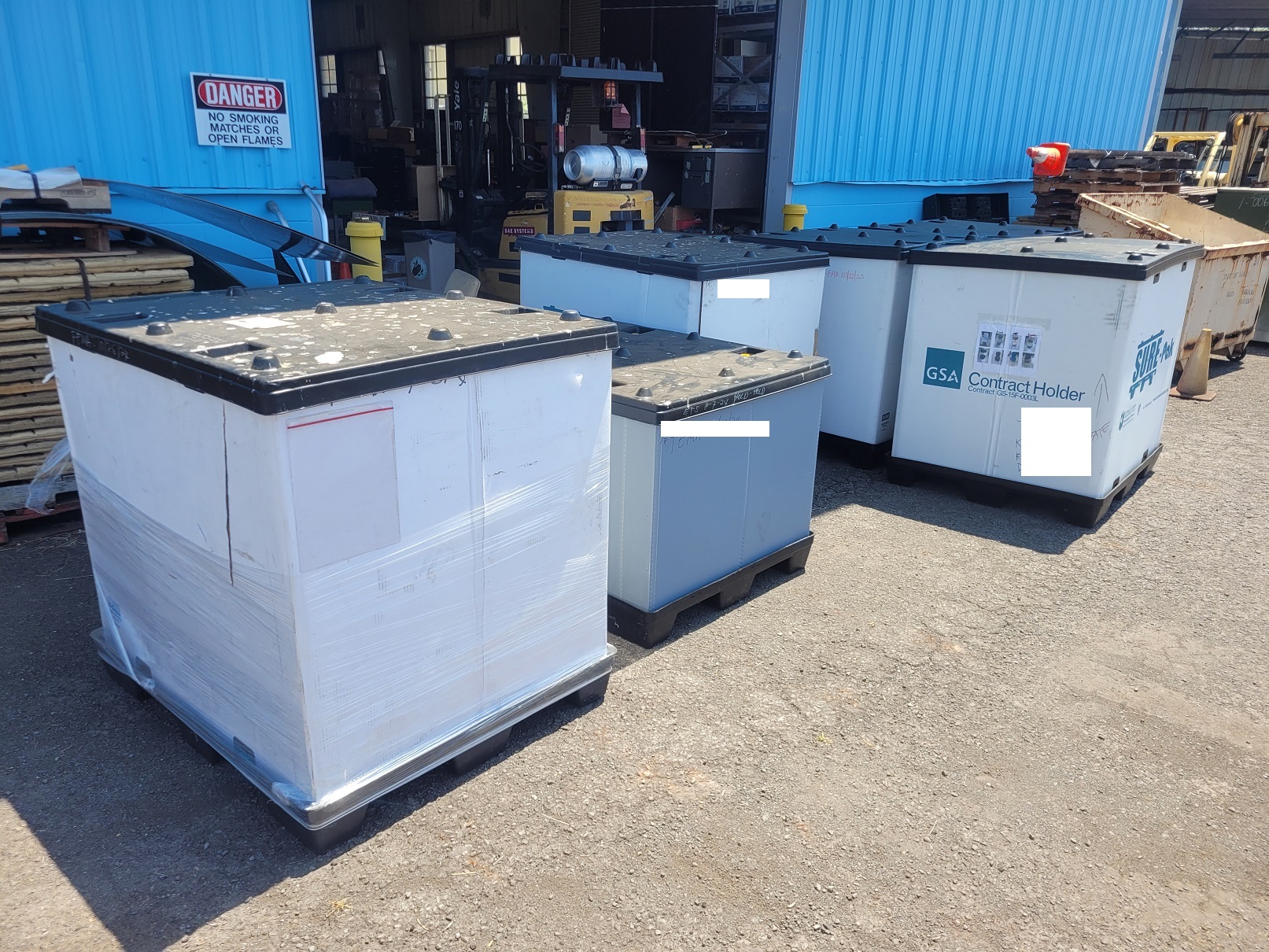 Empty Shipping Box - Reusable Bulk Containers. 6 Pieces. 